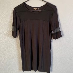Black Tee with Mesh